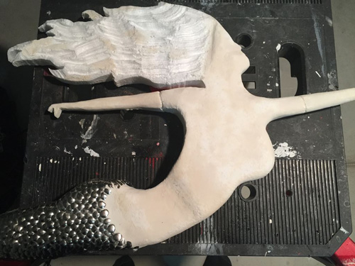 DIY mermaid sculpture