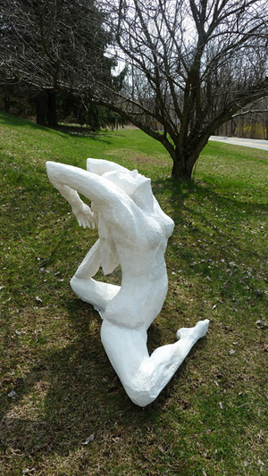 Foam yoga sculpture