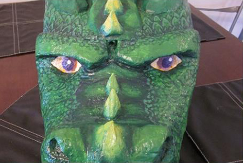 Green Dragon Head Prop