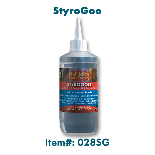 Hot Wire Foam Factory StyroGoo Foam-Safe Adhesive Glue 17oz (Clear)  #028SG-17