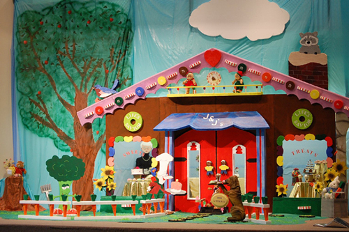Candy Shop Stage Set Backdrop