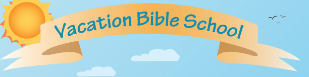 Vacation Bible School Banner, Clouds and Sun