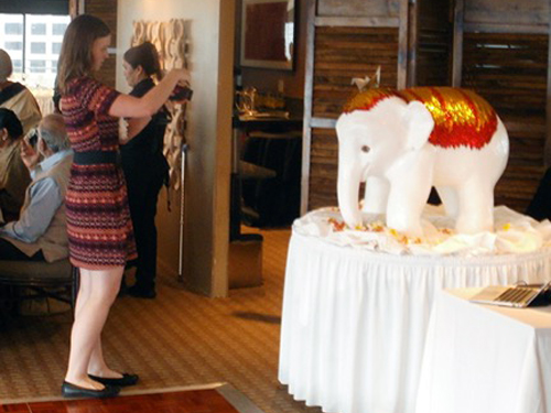 Wedding elephant sculpture