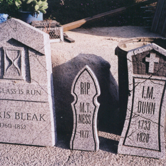 foam tombstones